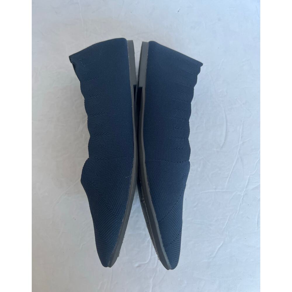 Skechers Cleo Blue Scalloped Wide Fit Memory Foam Fabric Slip On Flat Shoes 9 - Picture 4 of 11